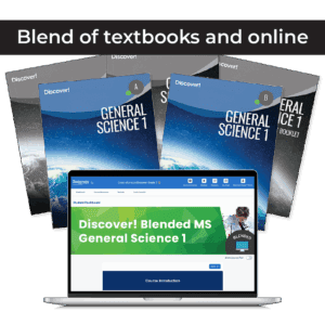 Discover_Product_GeneralScience1_Blended_2025_withRibbon Discover! MS General Science 1 Blended Set