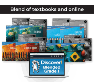 Discover_ProductImages_2025_BlendedSeries1noBkgr_withRibbon Discover! 1st Grade Blended 4-Subject Set