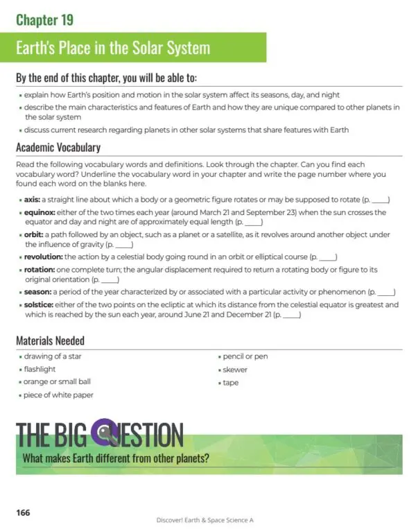 Discover! MS Earth and Space Science Set