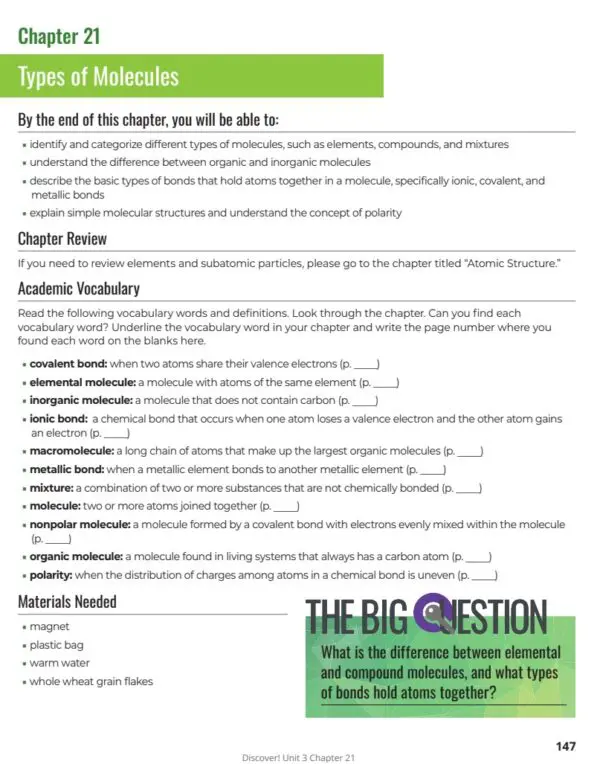 PS A 1 Discover! MS Physical Science Set