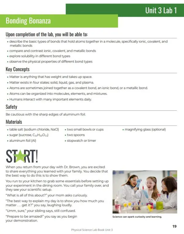 PS lab 1 Discover! MS Physical Science Set