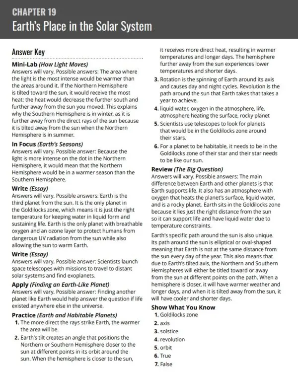 Discover! MS Earth and Space Science Set